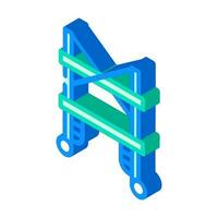scaffolding civil engineer isometric icon vector illustration