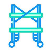 scaffolding civil engineer color icon vector illustration