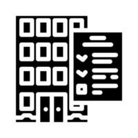 building inspection civil engineer glyph icon vector illustration