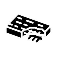 concrete slab civil engineer glyph icon vector illustration