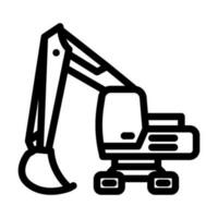 concrete pumper civil engineer line icon vector illustration