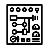 control panel tool work line icon vector illustration