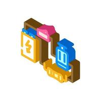 electrical circuit tool work isometric icon vector illustration