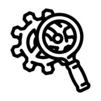 quality testing tool work line icon vector illustration