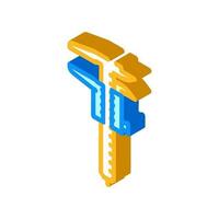 caliper tool work isometric icon vector illustration