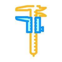 caliper tool work color icon vector illustration