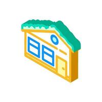 green roof environmental isometric icon vector illustration