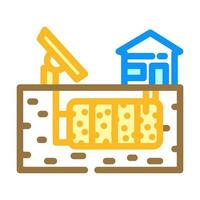 sand batteries future technology color icon vector illustration