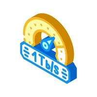 terabyte internet speed future technology isometric icon vector illustration