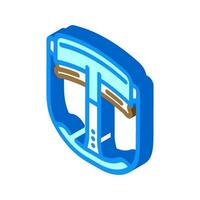 8k virtual reality headset future technology isometric icon vector illustration