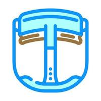 8k virtual reality headset future technology color icon vector illustration