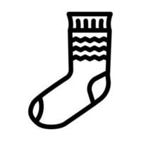 socks knitting wool line icon vector illustration