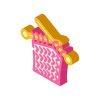 handmade knit knitting wool isometric icon vector illustration