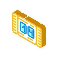 row counter knitting wool isometric icon vector illustration