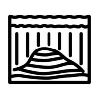 oil reservoir simulation petroleum engineer line icon vector illustration