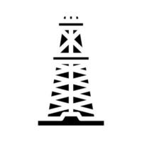 oil derrick petroleum engineer glyph icon vector illustration