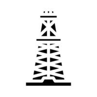 oil derrick petroleum engineer glyph icon vector illustration