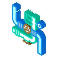 pipeline system petroleum engineer isometric icon vector illustration