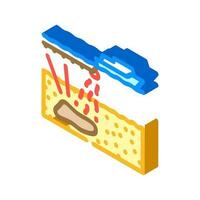 oil and gas exploration petroleum engineer isometric icon vector illustration