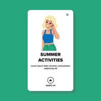 fun summer activities vector