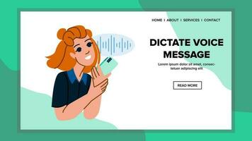 artificial dictate voice message vector