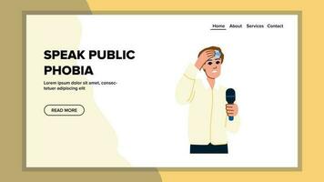 anxiety speak public phobia vector