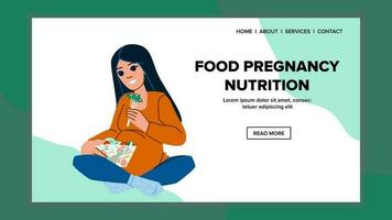 healthy food pregnancy nutrition vector