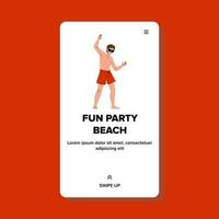 celebration fun party beach vector