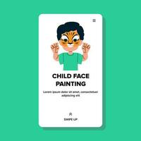 kid child face painting vector