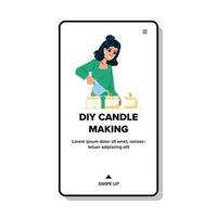 home diy candle making vector