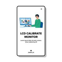 prueba lcd calibrar monitor vector