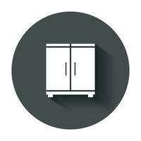 Cupboard icon. Modern flat pictogram for business, marketing, internet. Simple flat vector symbol with long shadow.