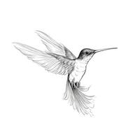 bird beautiful hummingbird ai generated photo