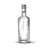 3d Vodka bottle ai generated photo