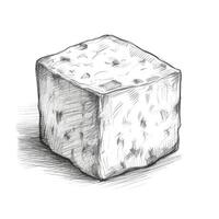 cube feta cheese ai generated photo