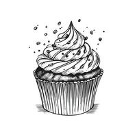 sweet cupcake ai generated photo