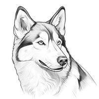 background Siberian Husky Dog ai generated photo