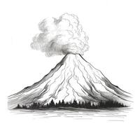 mountain volcano ai generated photo