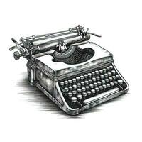 write vintage typewriter ai generated photo