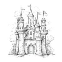 fantasy whimsical fairy tale castle ai generated photo