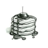 honey stack of pancakes ai generated photo