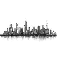 scape city skyline ai generated photo