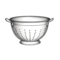 kitchen Stainless Steel Colander ai generated photo