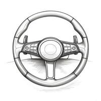 icon Steering wheel ai generated photo