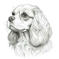 eagle Cavalier King Charles Spaniel Dog ai generated photo