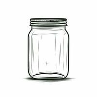 strawberry jam jar ai generated photo