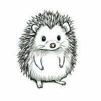 forest cute hedgehog ai generated photo
