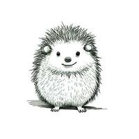 little cute hedgehog ai generated photo