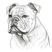 cute Bulldog Dog ai generated photo