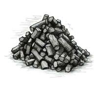 black Pile of coal ai generated photo